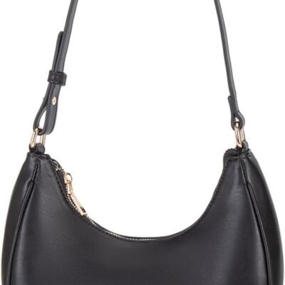 Crescent Shoulder Bags for Women Cute Hobo Tote Handbag Under the Arm Purses Mini Clutch Purse with Zipper Closure