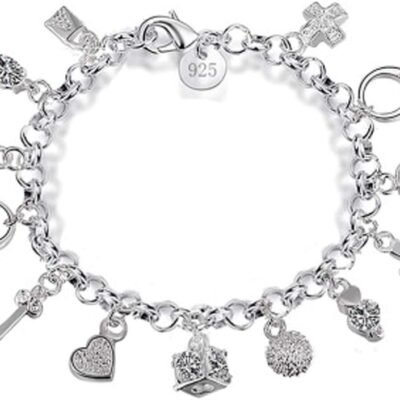 S925 Silver Thirteen Hanging Pieces Bracelet for Women Gift Bracelets & Bangles Jewelry
