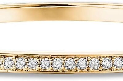 14K Gold Plated Cubic Zirconia Bangle Tennis Bracelets for Women | Classic Love Cuff Bangle Bracelets